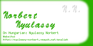 norbert nyulassy business card